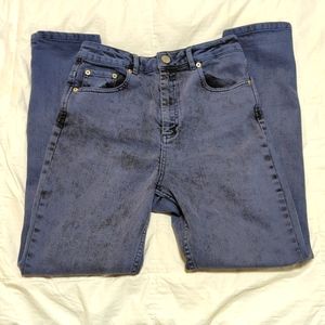 Acid Wash Straight Leg Faded Worn